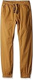 Southpole Boys' Big Boys' Jogger Pants in Basic Stretch Twill Fabric, Tobacco, Medium