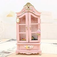 Slivy European Jewelry Organizer Box for Women Girls Trinket Storage Cabinet Resin Accessories Holder with Drawer for Earring, Lipstick, Necklace, Rings, Keepsake Gift Case