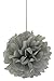 Premium Quality Tissue Paper Pom-Poms for Holiday, Anniversary, Birthday, Graduation, Wedding, Bridal & Baby Parties. Outdoor & Indoor Party Decorations. Pack of 12 (Black/Gray/White)