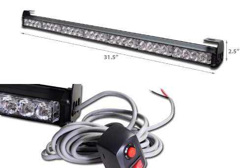 31.5" Emergency Warning Traffic Advisor Vehicle Strobe Light Bar - Blue