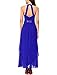 Noctflos Chiffon Elegant Maxi Cocktail Evening Dress For Women Party Wedding Royal Blue Small
