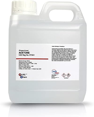 Trade Chemicals Pure Acetone 99.8% 1L Nail Polish Remover & Cleaner