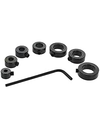 Drixet - Juego de brocas de taladro de cuello - Kit incluye: 1 8", 3 16", 1 4", 5 16", 3 8", 7 16" y 1 2" con llave Allen para apretar el conjunto de topes (7 piezas)