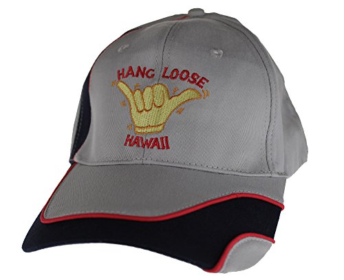 Embroidered Hang Loose Hawaii cap hat, Gray