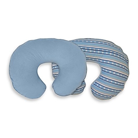 Boppy Slipcover Luxe Blue Stars and Stripe Nursing Pillow