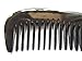 Myhsmooth Bb-1w-mt Wide Tooth Handmade No Static Black Buffalo Horn Comb with Green Sandalwood Handle(7.3''*2'')