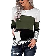 GOLDPKF Women Long Sleeve T Shirts Tunic Crewneck Loose Casual Tops and Blouses