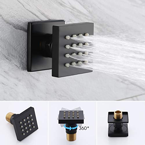 KES Rain Shower System, Full Body Shower System with Body Jets, 12Inch