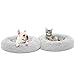 MIXJOY Orthopedic Dog Bed Comfortable Donut Cuddler Round Dog Bed Ultra Soft Washable Dog and Cat Cushion Bed (23” x 23”) (Grey)thumb 1