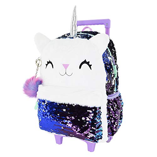 sequin rolling backpack