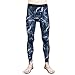 BeneU® Mens Camouflage Sports Running Basketball Compression Tight Leggings Pants(Style:Flash Blue Size:S)