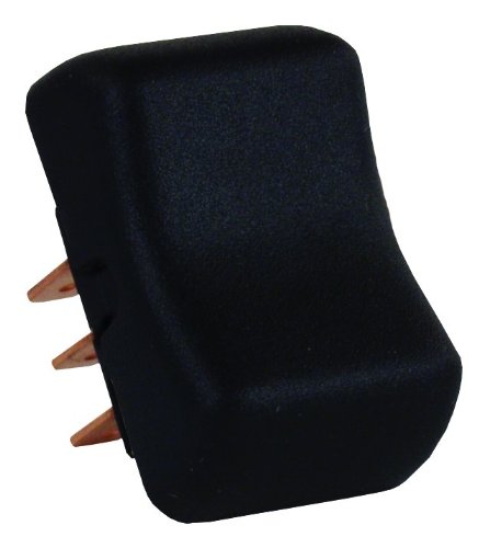 JR Products 13025 Black DPDT On/Off/On Momentary Switch