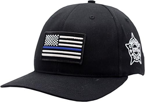 Peerless Embroidery CompanyAmerican Flag Blue Line Hat Chicago Police Department
