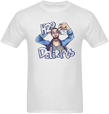 ZIFENG Men's H20 Delirious Design T Shirts White S