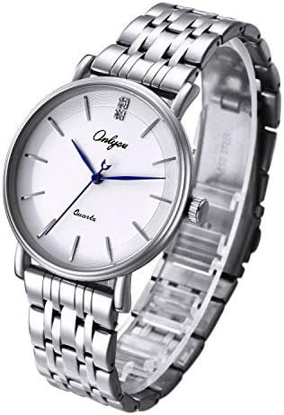 ONLYOU Men's Fashion Watches,Unique Face Design and 30m Waterproof,Analog Quartz Wristwatches with Stainless Steel Mesh Band