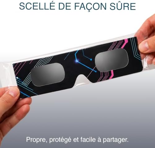 Lot de 2/6/12, lunettes d’éclipse solaire, monture 45 mm, à porter sur lunettes de vue, testées EN ISO 12312-2:2015, marquage CE pour observation directe du soleil sûre – Circuit Board