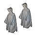Totes Unisex Rain Poncho, Smoke - 2 count