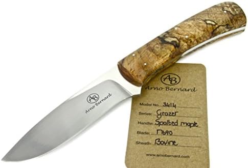 Arno Bernard Knives Kudu Knife Spalted Maple Handles Bohler N690 Blade