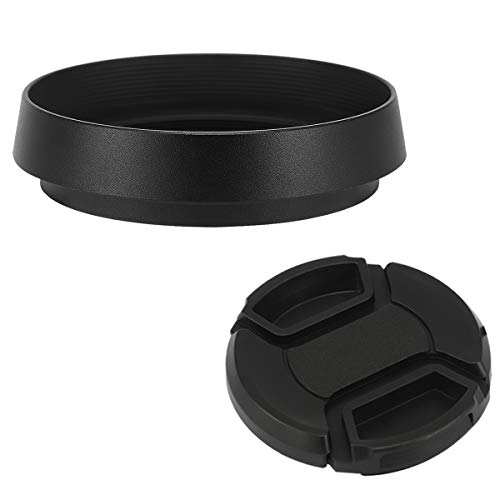 Haoge LH-LQ Metal Lens Hood Shade with Cap for Leica Q Q2 Q-P QP Typ 116 Typ116 Camera Black