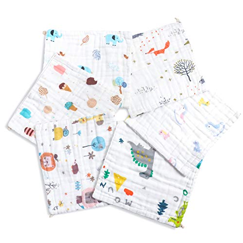 Muslin Baby Burp Cloths 6 Pack Premium Cotton Burping Rags for Newborn Ultra Soft and Absorbent Unisex Spit Up Rags for Boys and Girls Perfect Baby Registry Gift 20\'\' X 10\'\'