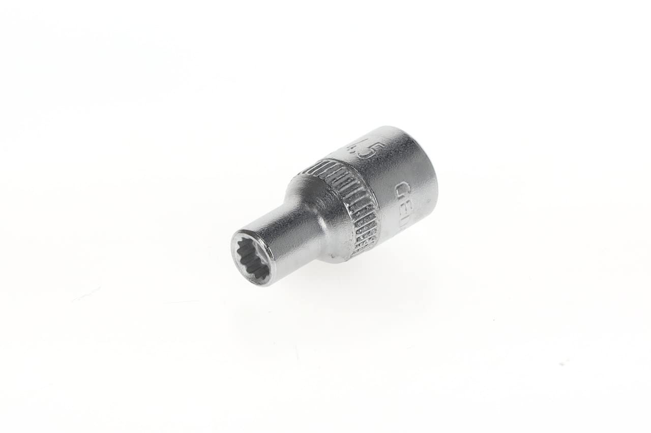 GEDORE Socket, 1/4" 6.3 mm drive, Bi-hex, 4.5 mm AF, Tool, D 20 4.5, Chrome-plated steel