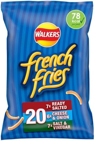 Walkers French Fries Flavour Crispy Potato Snacks 20 x 18g