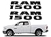 Black RAM 1500 Emblem Badge 3D Stickers Decals Nameplates Flat Letter GLOSSY BLACK for Dodge RAM 1500 + 4X4 3pc set