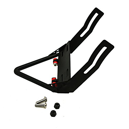 1/10 Scale RC Car Metal Front Bumper with Winch Mount Shackles for Axial SCX10 Upgrade