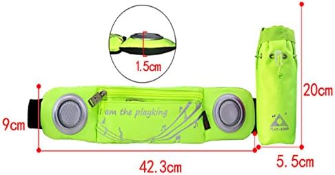 VONTER Music Fanny Pack Running Belt with Water Bottle Holder-Hip Pack with Speaker-Bum Bag Workout Belt Sport Waist Pack Belt Pouch for Men Women Fitness and for All Kinds of Phone
