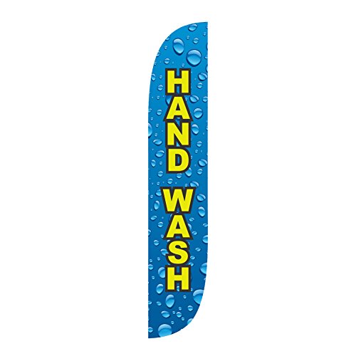 Lookourway Hand Wash Water Drips Feather Flag 12 Feet חו ל