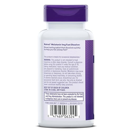 NATROL FAST DISSOLVING MELATONIN – 1 MG – 90 TABS