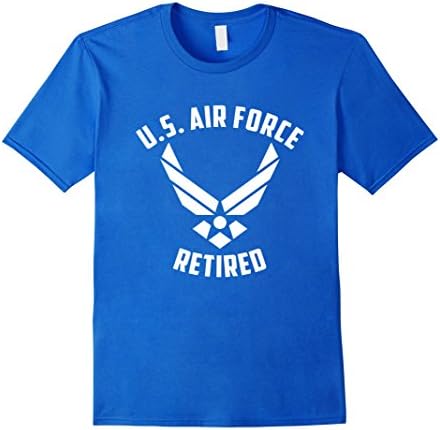 Men's U.S Air force retired - Cool U.S air force veteran T-shirt Medium Royal Blue