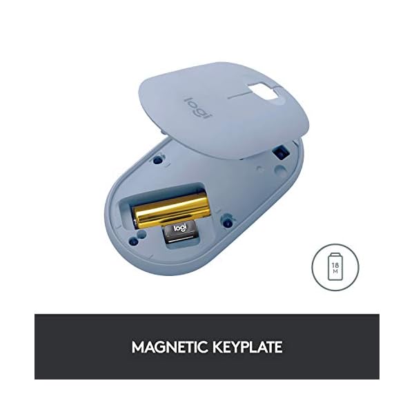 Logitech Pebble Wireless Mouse with Bluetooth or 2.4 GHz Receiver, Silent, Slim Computer Mouse with Quiet Clicks, for…