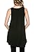 12 Ami Solid Basic Long Tank T-Shirt Tunic Black Extra Large