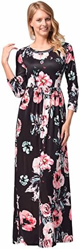 Ruiyige Women's Christmas Dress Xmas Christmas Print Party Ugly Christmas Long Maxi Dress