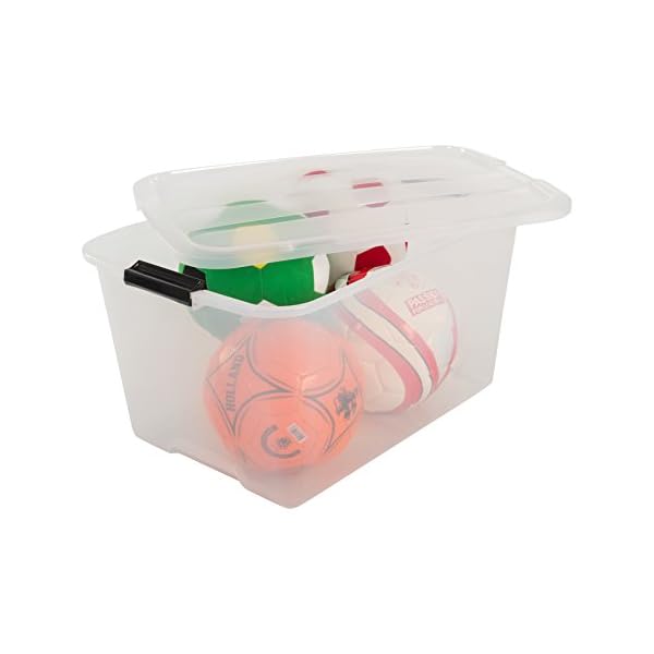Iris Ohyama Aufbewahrungsbox mit Deckel, 45L, 2er-Set, Transparent, SchnappverschlÃ¼sse mit Griffen, Stapelbar, Stark & Langlebig, FÃ¼r Kleidung, Garage, Zuhause, BÃ¼ro, Plastikbox, Lagerung TB-45 – Bild 4