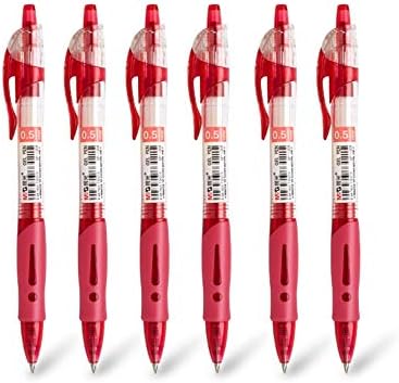 Press the gel pen student 0.5mm teacher teacher special correction work red pen