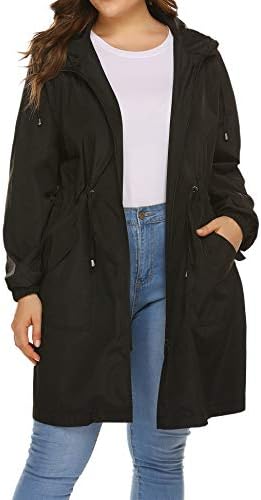 INVOLAND Womens Rain Jacket Plus Size 