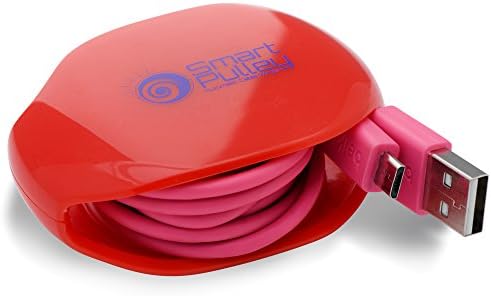 Smart Pulley Automatic Cable Winder For USB Cables| Retractable Cable Organizer |Portable Cord Winder Small No More Tangled Cords (Large, Red)