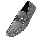 Asher Green Men's Loafers Genuine Leather & Suede Driving Shoes