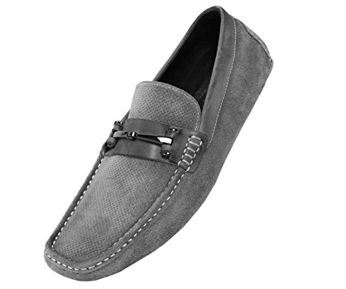 Asher Green Men's Loafers Genuine Leather & Suede Driving Shoes