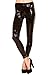 Just One Women's Embellished All Over Sequin Sparkle Dance Leggings