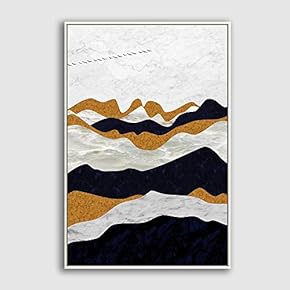 Framed Canvas Home Artwork Decoration Abstract Scenery Canvas Wall Art for Living Room, Bedroom - 16x24 inches