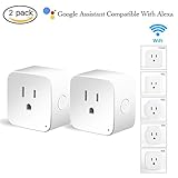 Mini Smart Plug, Compatible With Alexa & Google Home, DAILYCOMB Smart Outlet, Wi-Fi Enabled, App and Voice Control Anywhere and Anytime,No Hub Required, Easy Configuration(Classic 2 PACK)