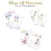 TINSELBOX Magical Unicorn Thank you Cards | Blank Inside | Watercolor with Digital Gold Foil