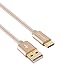 CableCreation USB Type C Cable, 10ft Braided Type C (USB-C) to USB A Cable Compatible Nexus 5X/6P, The New MacBook 12 inches & More,3M/ Gold [56K Ohm Resistance]