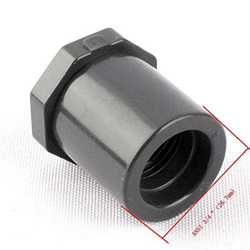 BIG-DEAL BD_ ANSI 3/4" to 1/2" Female Thread Bushing Straight Pipe Connectors Adapter Garden Home Irrigation PVC Plastic Tube Joint - ( Diameter:21.3mm ) - Thumbnail 3