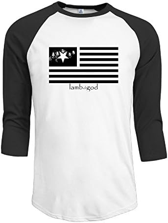NOSOSO Mens Lamb Of God Band 3/4 Sleeve Baseball T Shirt Raglan Jersey Shirt