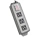 Tripp Lite Waber 3 Outlet Industrial Power Strip, 9' Cord, Metal (3SP9) Black