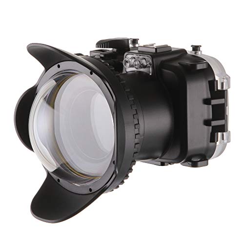 foto4easy Meikon 60M/195FT Waterproof Wide Angle Wet Correctional Dome Port Lens for Underwater Camera Housings EOSM3 RX100IV V TG-4/5 with 67mm Adapter Ring